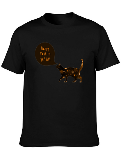 Happy Fall Cat T-Shirt