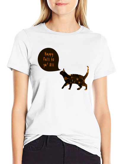 Happy Fall Cat T-Shirt