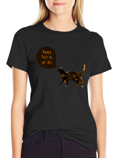 Happy Fall Cat T-Shirt