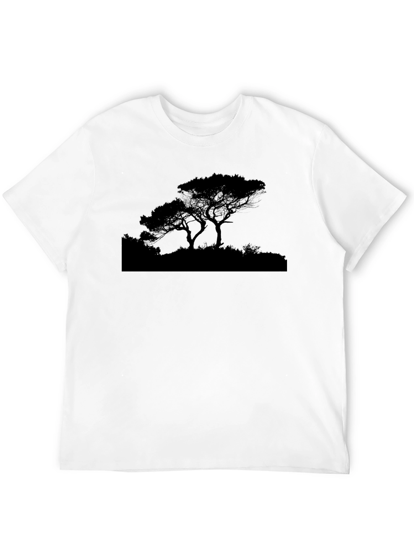 Black Tree Silhouette Graphic Tee