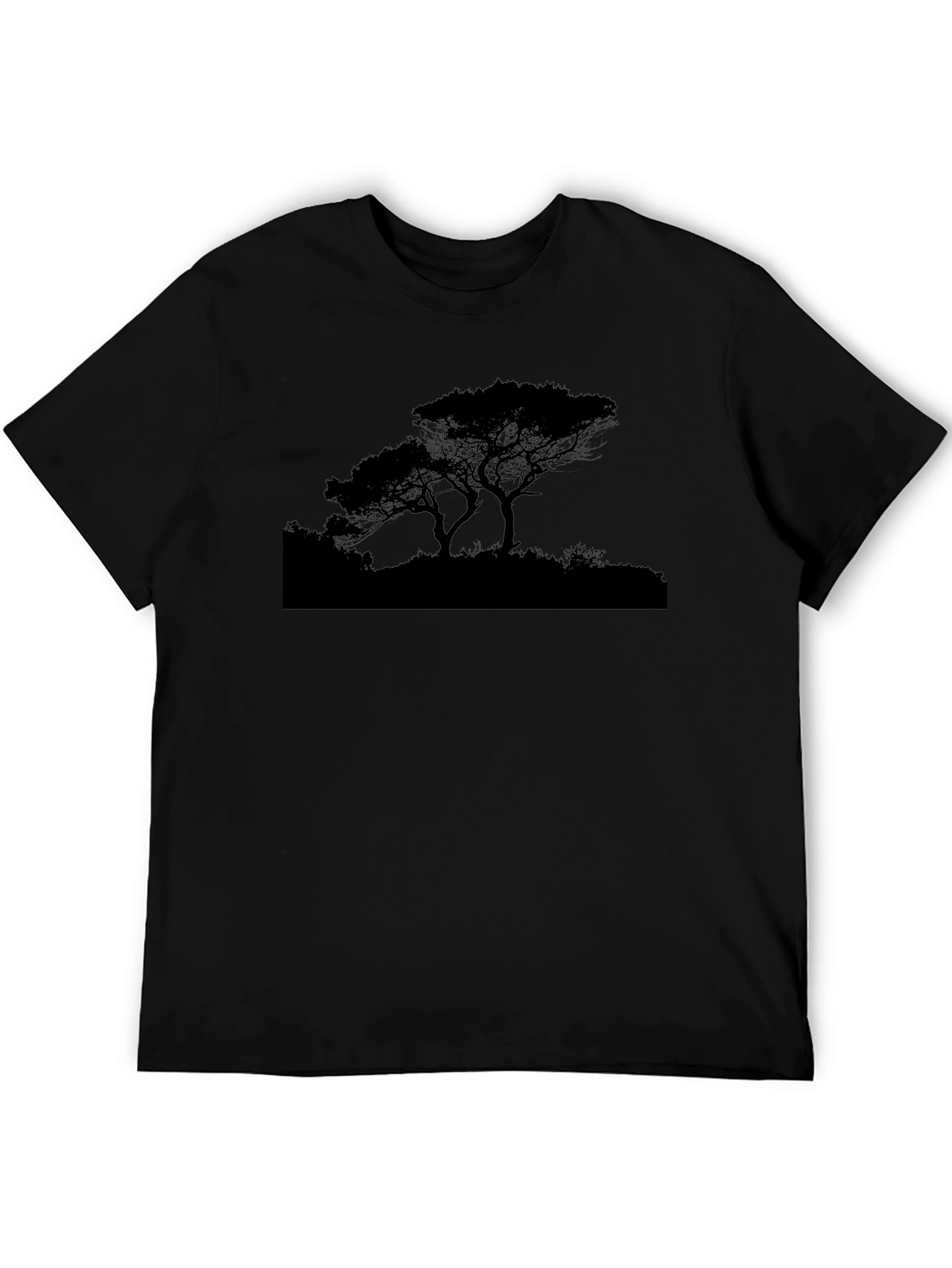 Black Tree Silhouette Graphic Tee