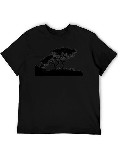 Black Tree Silhouette Graphic Tee