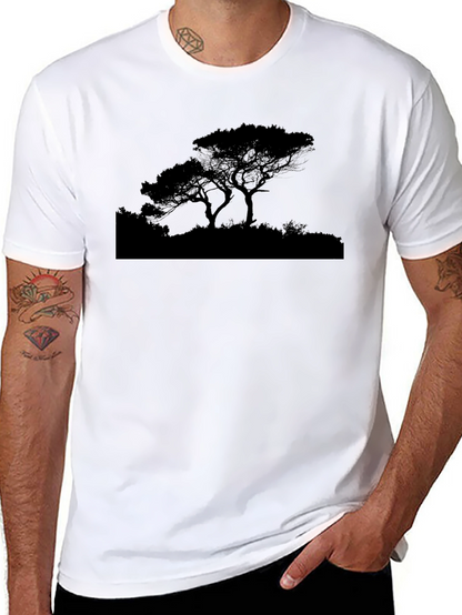 Black Tree Silhouette Graphic Tee