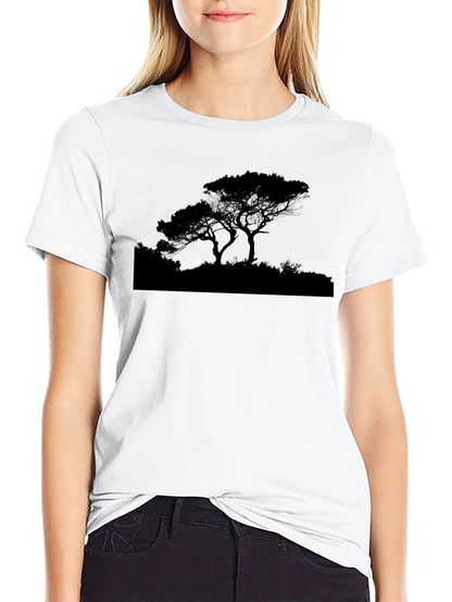 Black Tree Silhouette Graphic Tee