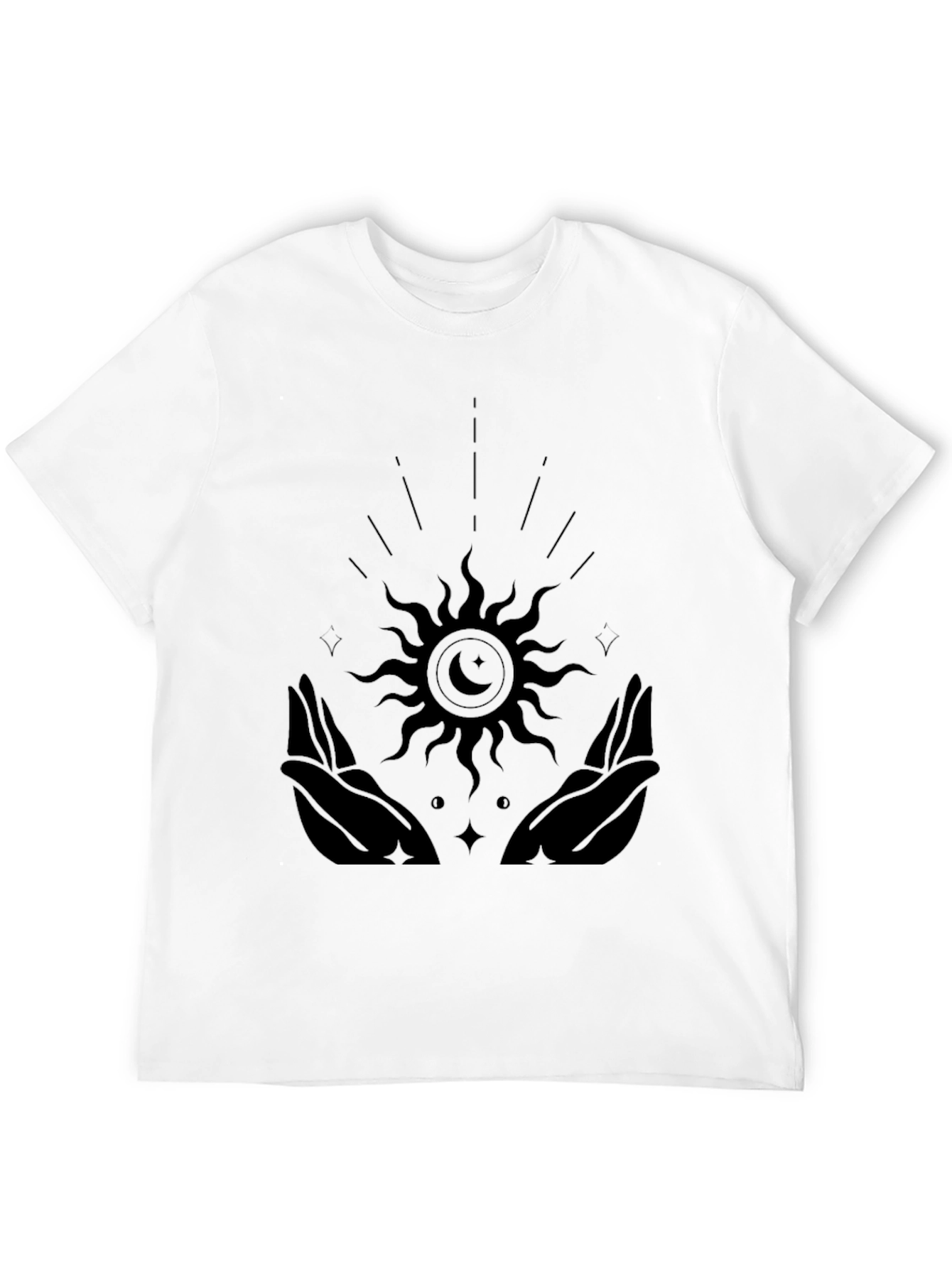 Celestial Hands Graphic Tee - Black Unisex T-Shirt