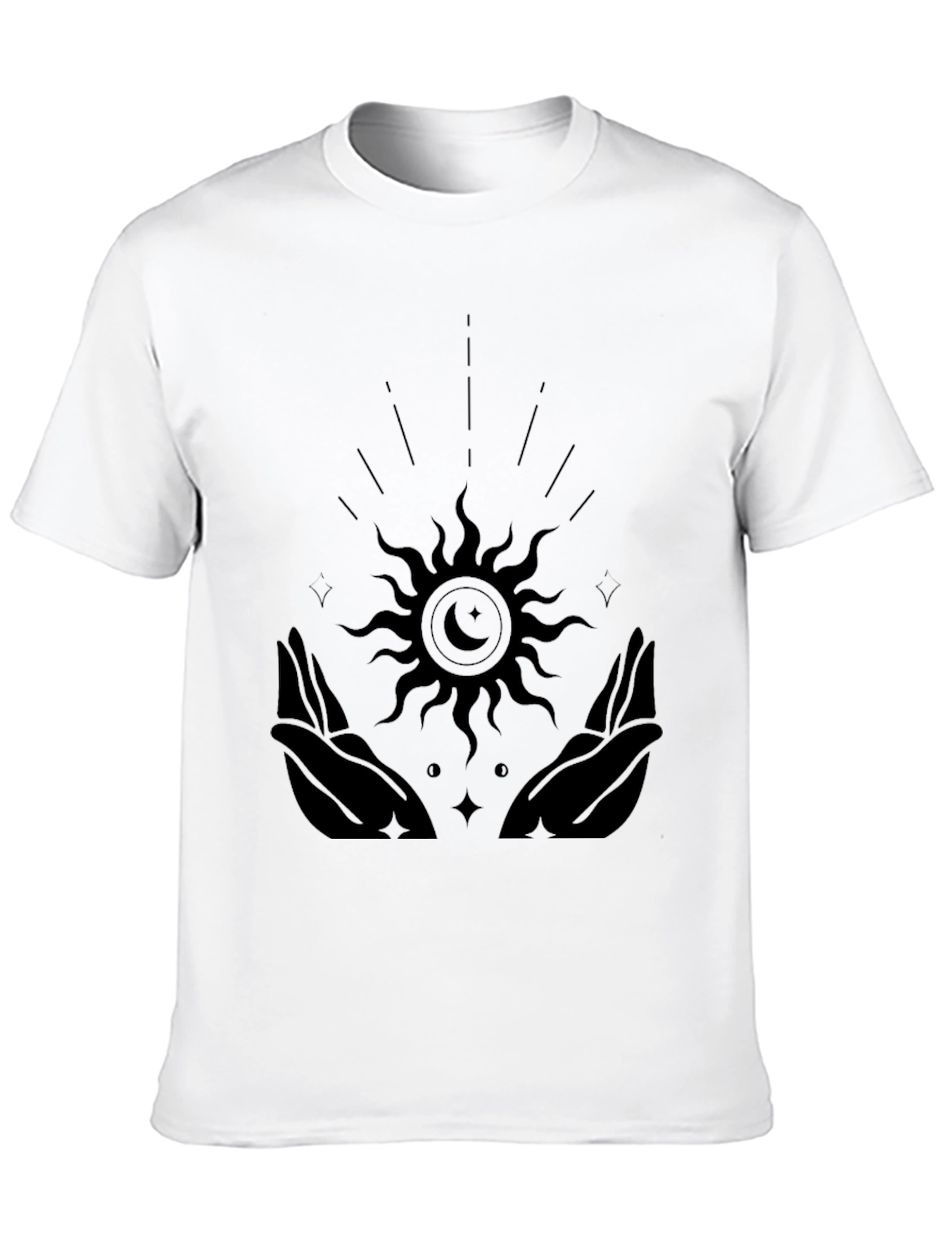 Celestial Hands Graphic Tee - Black Unisex T-Shirt