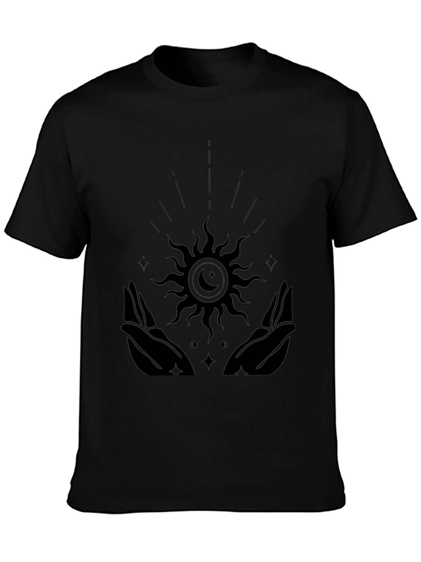 Celestial Hands Graphic Tee - Black Unisex T-Shirt