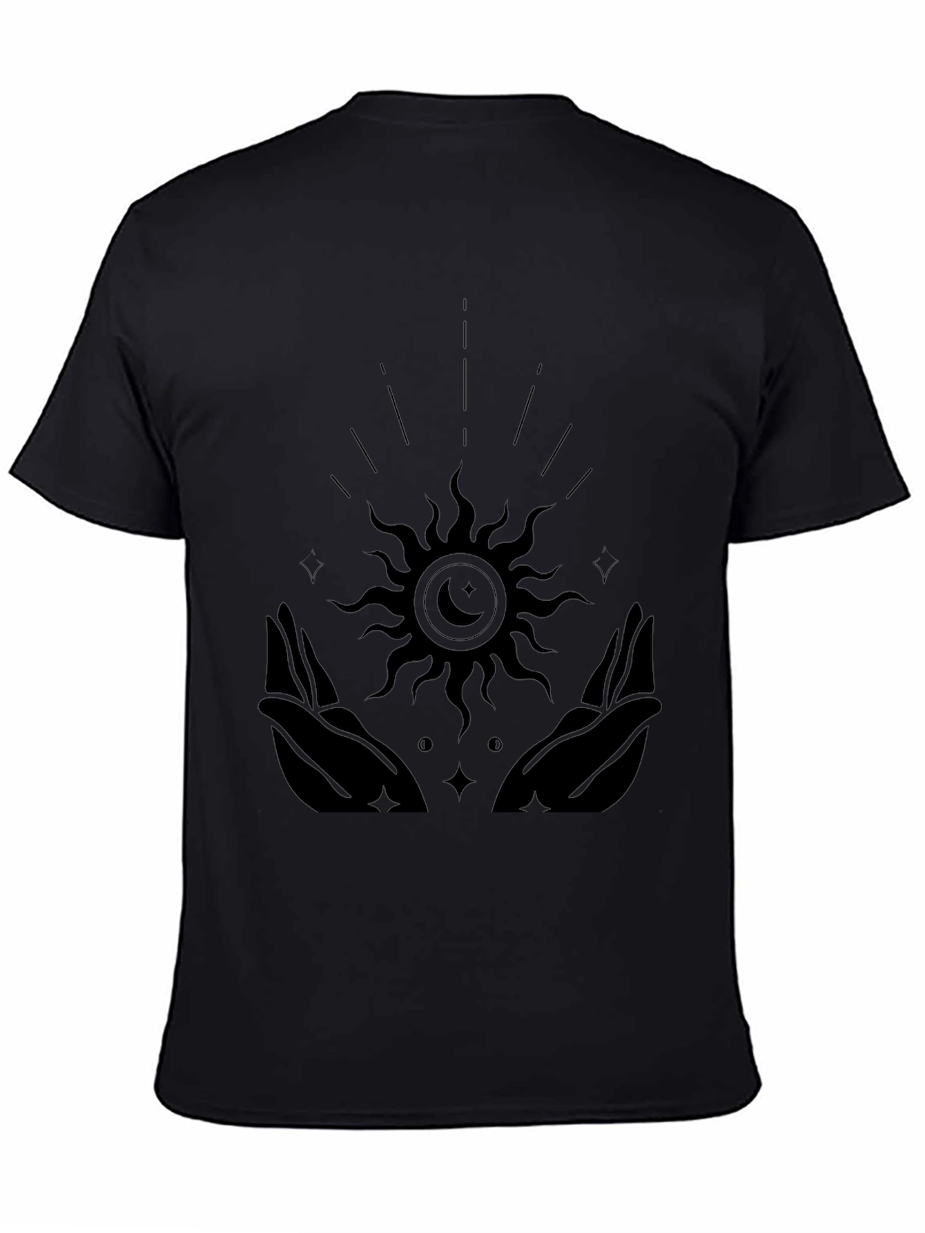 Celestial Hands Graphic Tee - Black Unisex T-Shirt