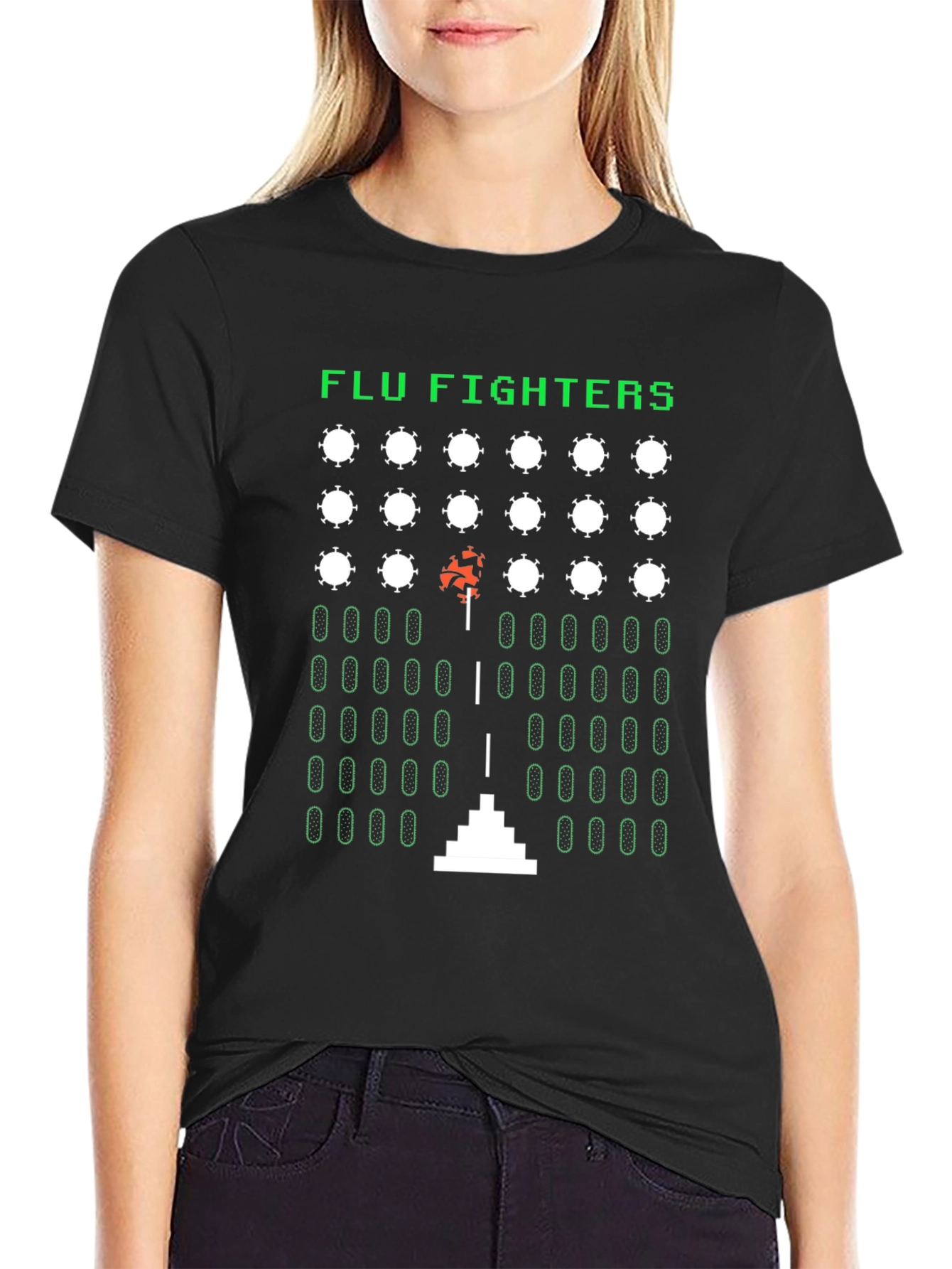 Flu Fighters Retro Gaming T-Shirt