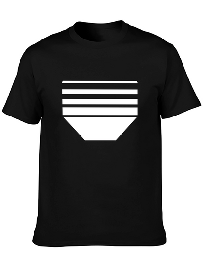 Modern Striped Tee - Black Graphic T-Shirt