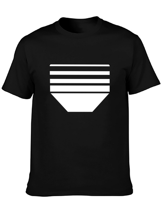 Modern Striped Tee - Black Graphic T-Shirt