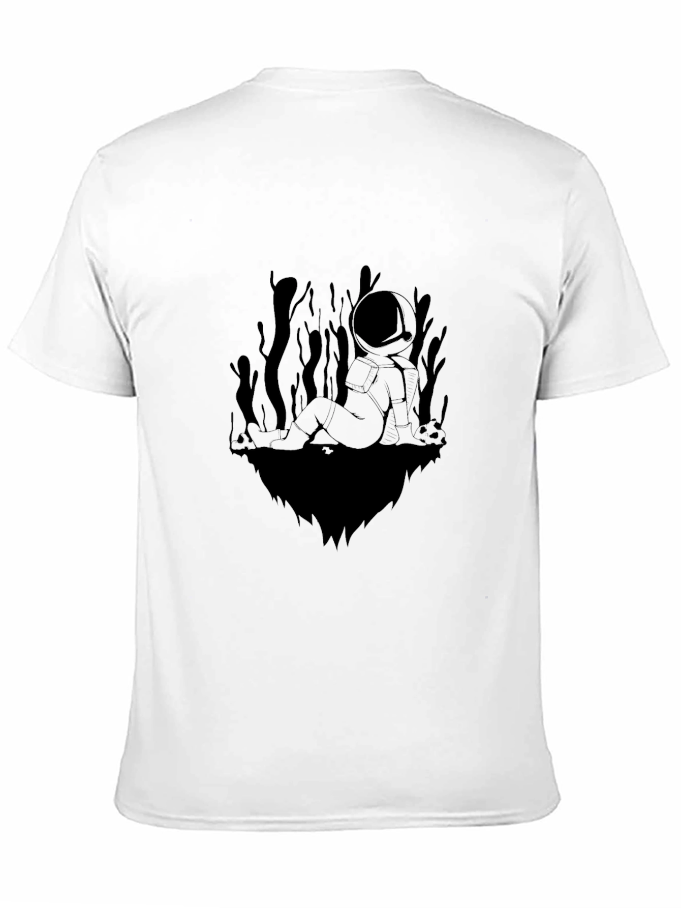 Astronaut Graphic Tee - Black Casual T-Shirt