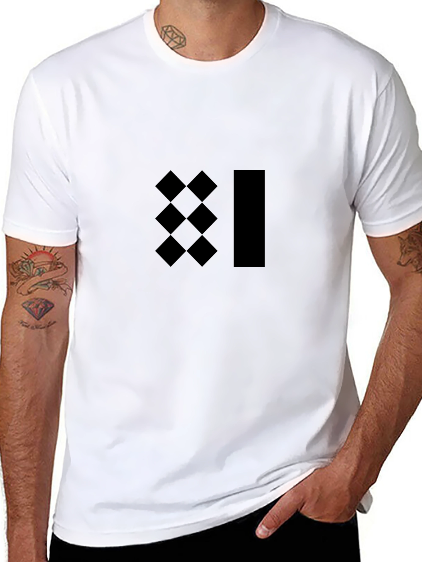 Modern Graphic Tee - Black Minimalist Design