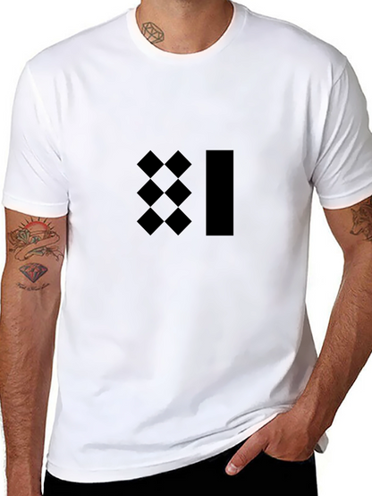 Modern Graphic Tee - Black Minimalist Design