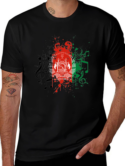 Afghanistan Flag Music T-Shirt - Stylish Graphic Tee