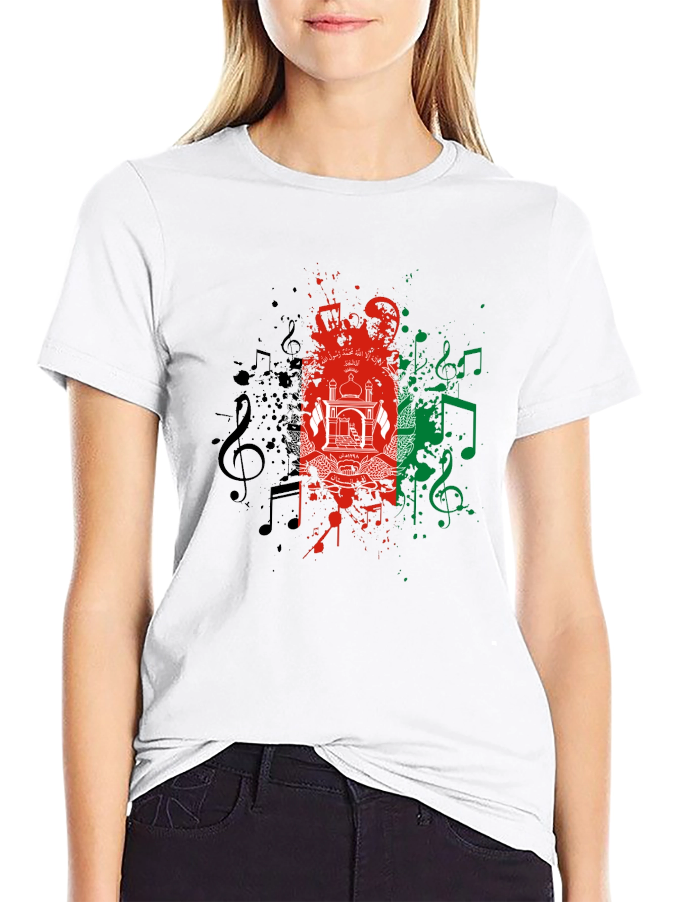 Afghanistan Flag Music T-Shirt - Stylish Graphic Tee
