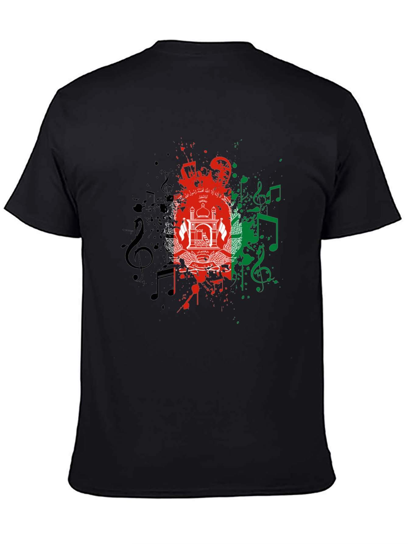 Afghanistan Flag Music T-Shirt - Stylish Graphic Tee