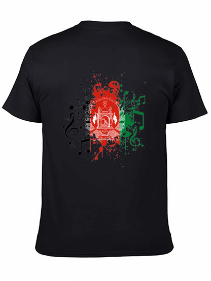 Afghanistan Flag Music T-Shirt - Stylish Graphic Tee