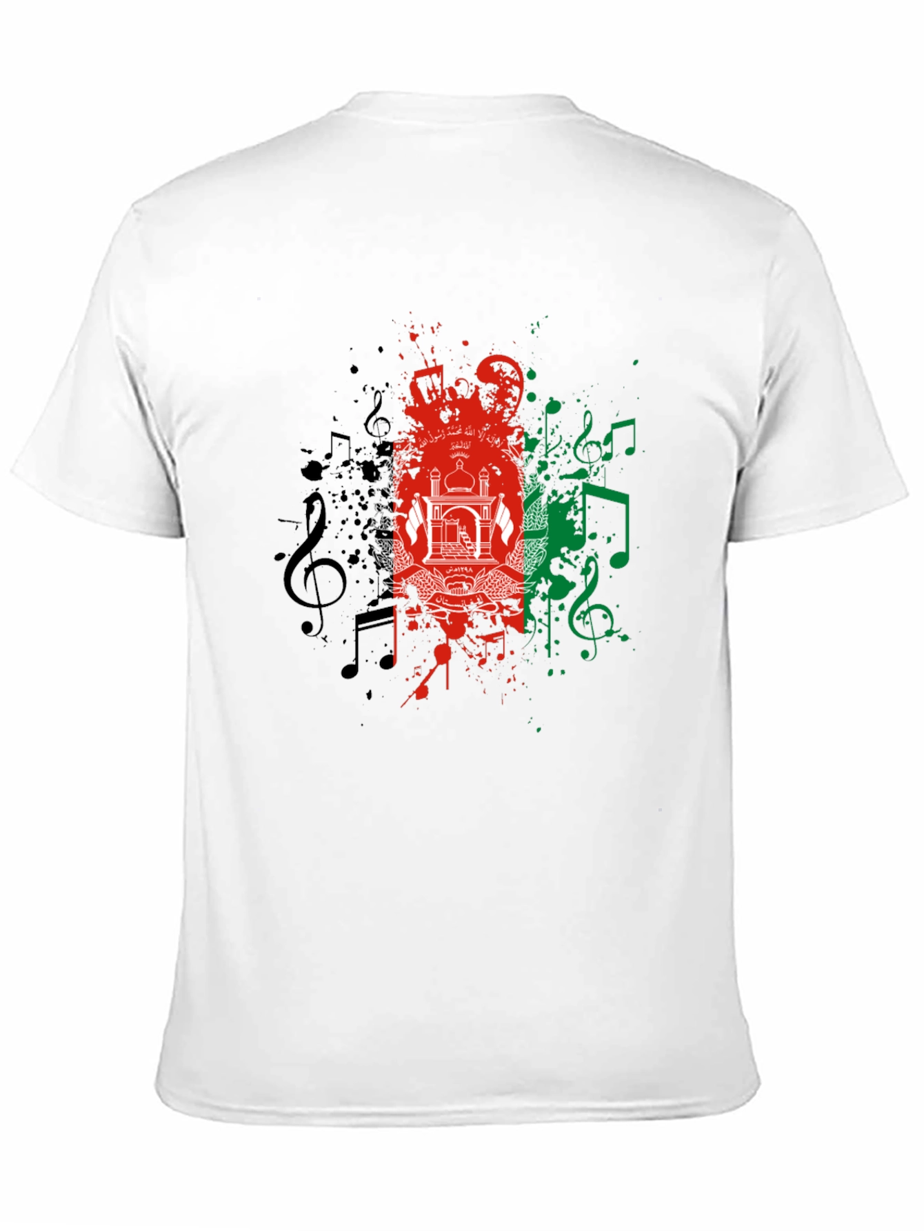 Afghanistan Flag Music T-Shirt - Stylish Graphic Tee