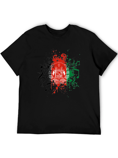 Afghanistan Flag Music T-Shirt - Stylish Graphic Tee