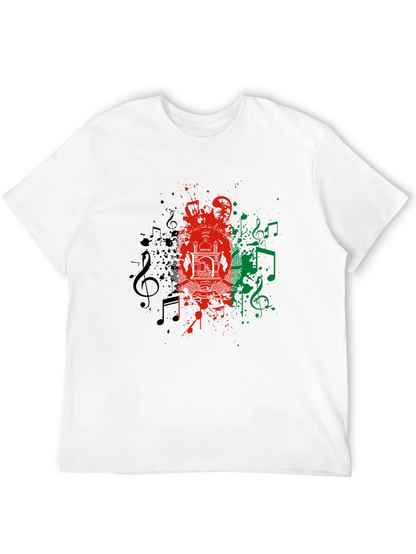 Afghanistan Flag Music T-Shirt - Stylish Graphic Tee