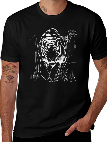 Black Tiger Graphic Tee - Urban Cool