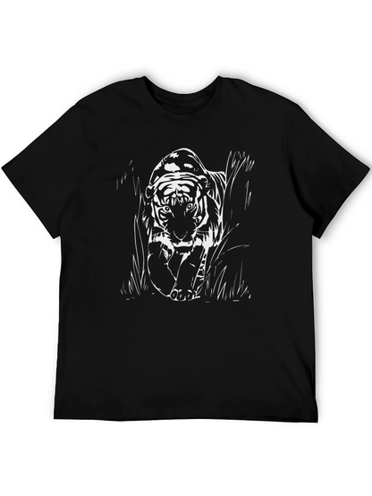 Black Tiger Graphic Tee - Urban Cool