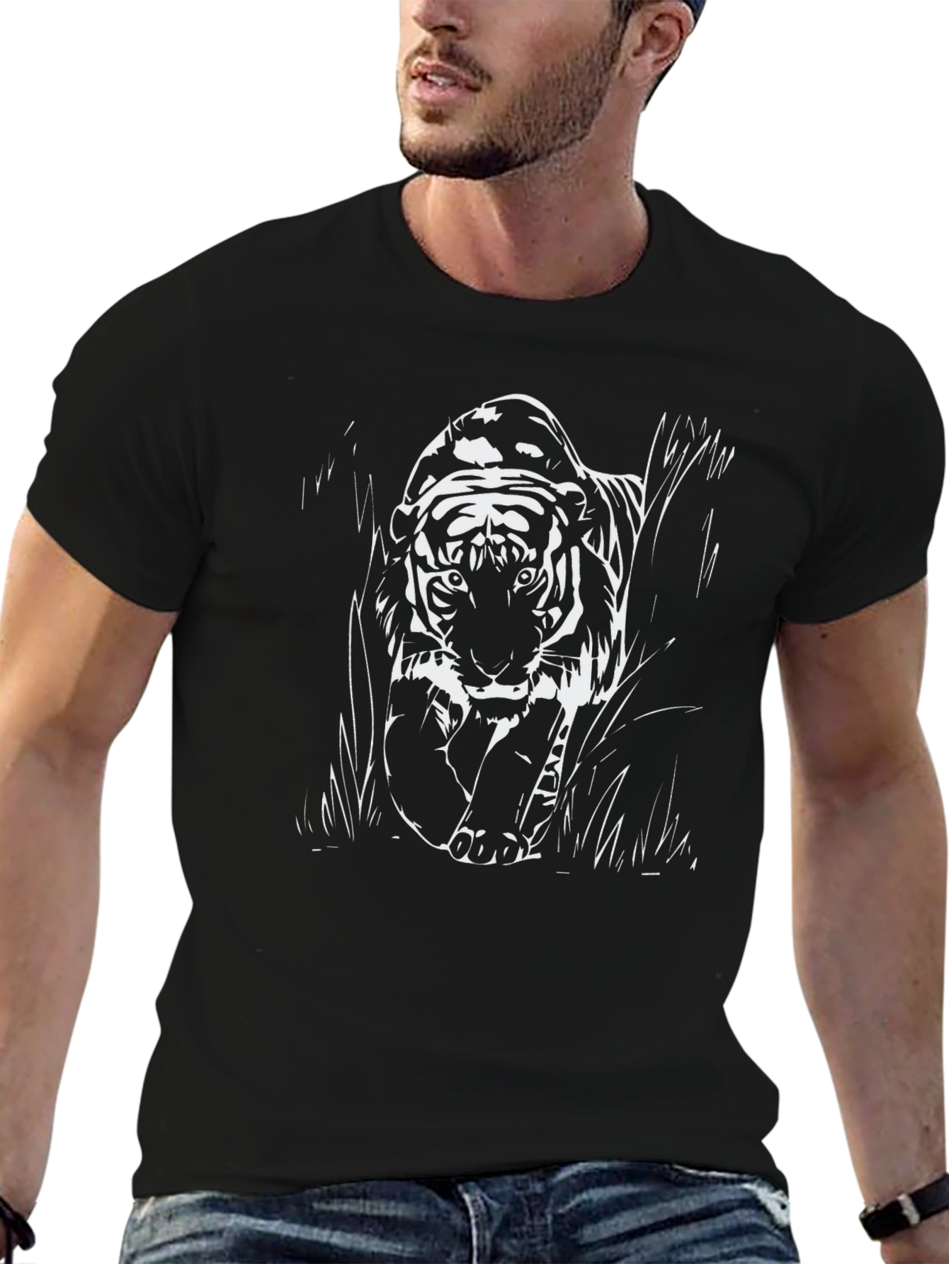 Black Tiger Graphic Tee - Urban Cool