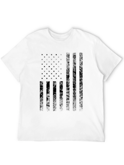 Black Distressed American Flag T-Shirt