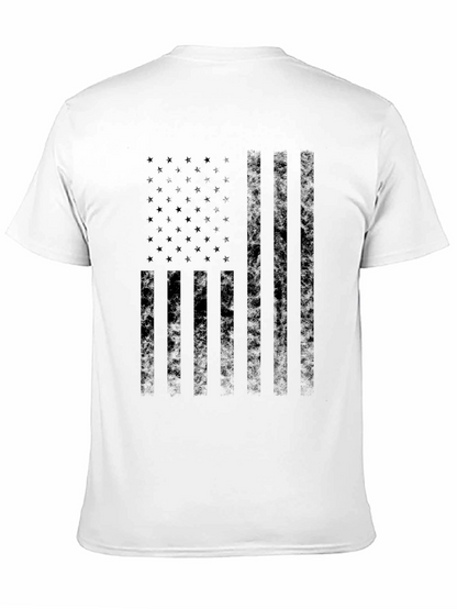 Black Distressed American Flag T-Shirt