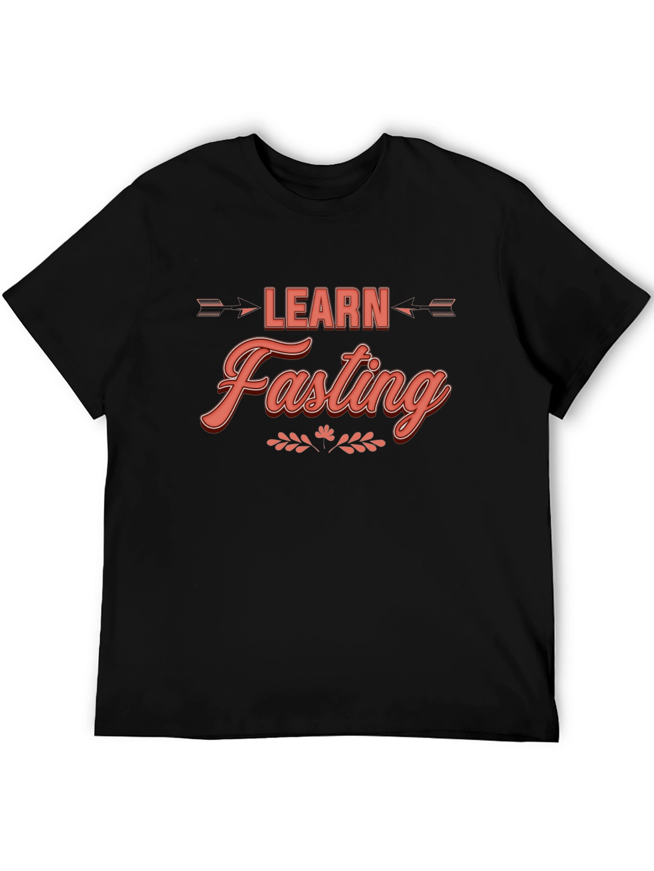 Learn Fasting Black Graphic Tee - Trendy Casual Wear