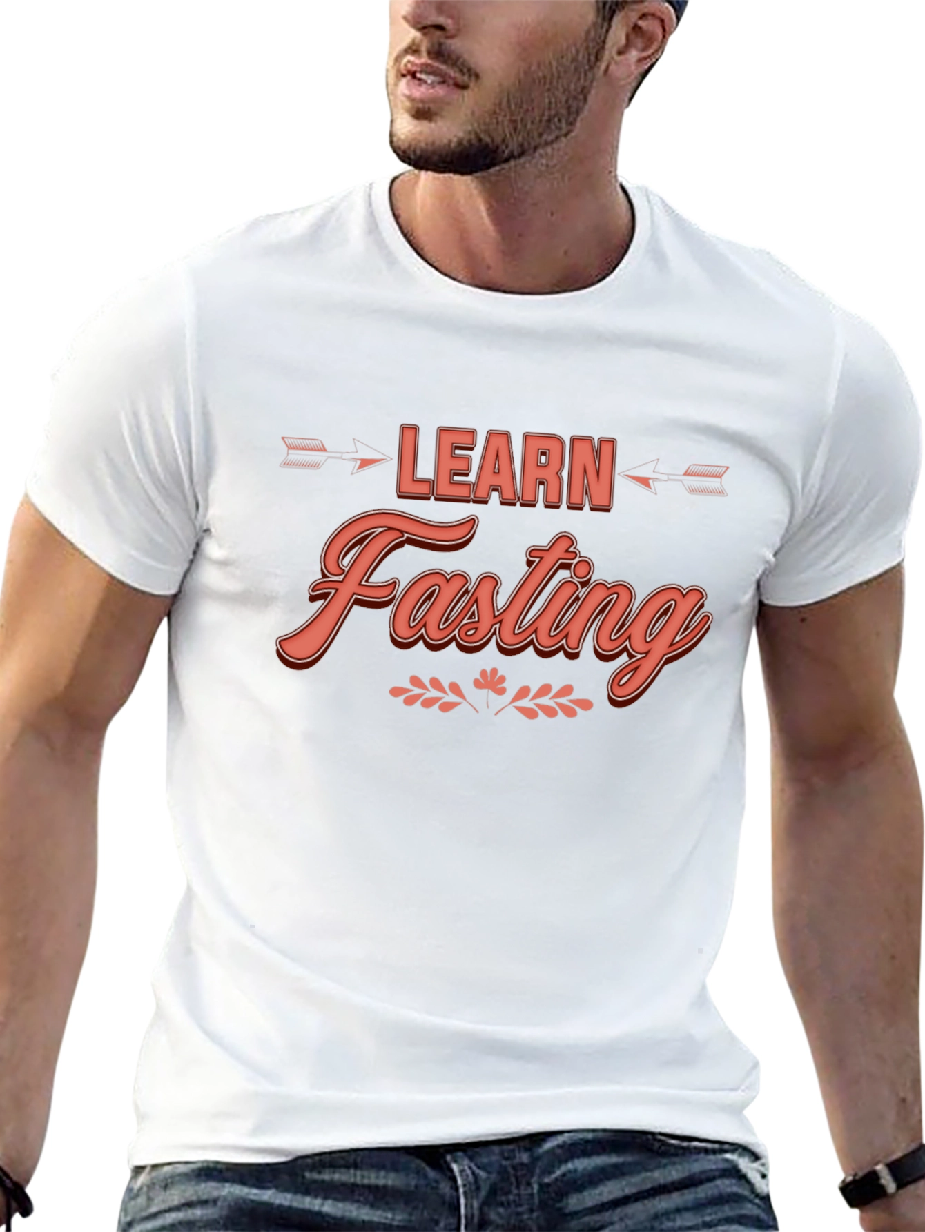 Learn Fasting Black Graphic Tee - Trendy Casual Wear