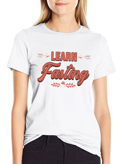 Learn Fasting Black Graphic Tee - Trendy Casual Wear