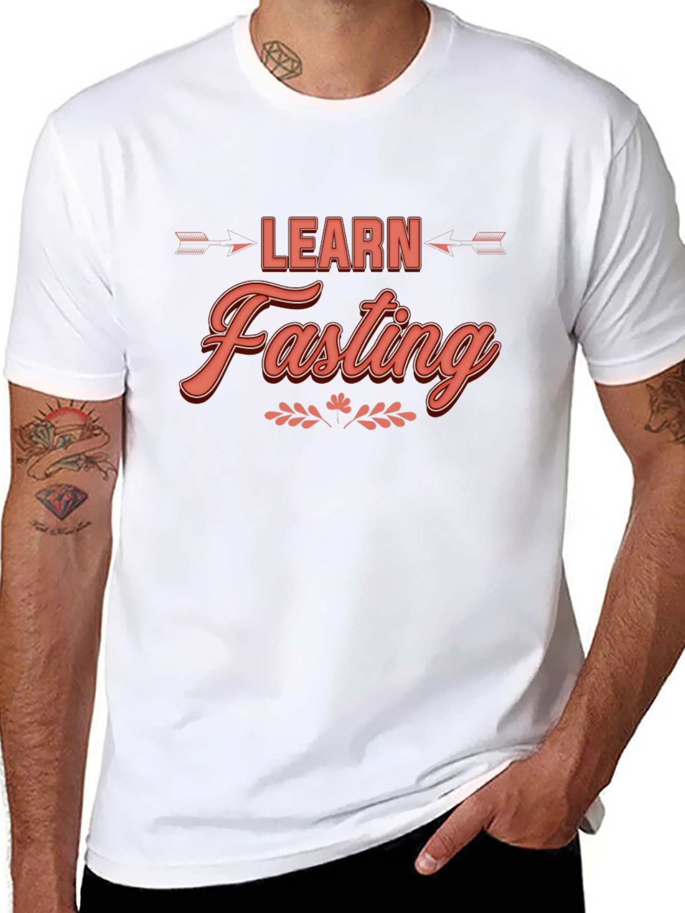 Learn Fasting Black Graphic Tee - Trendy Casual Wear