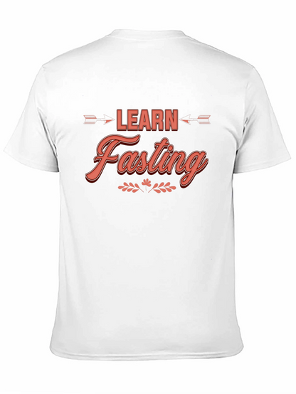 Learn Fasting Black Graphic Tee - Trendy Casual Wear