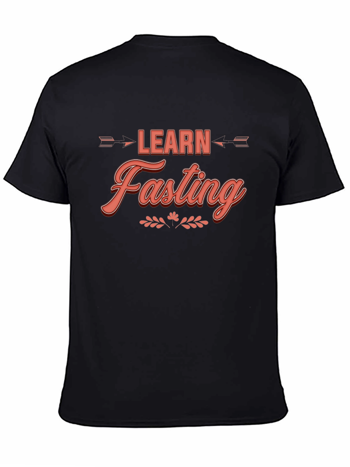 Learn Fasting Black Graphic Tee - Trendy Casual Wear