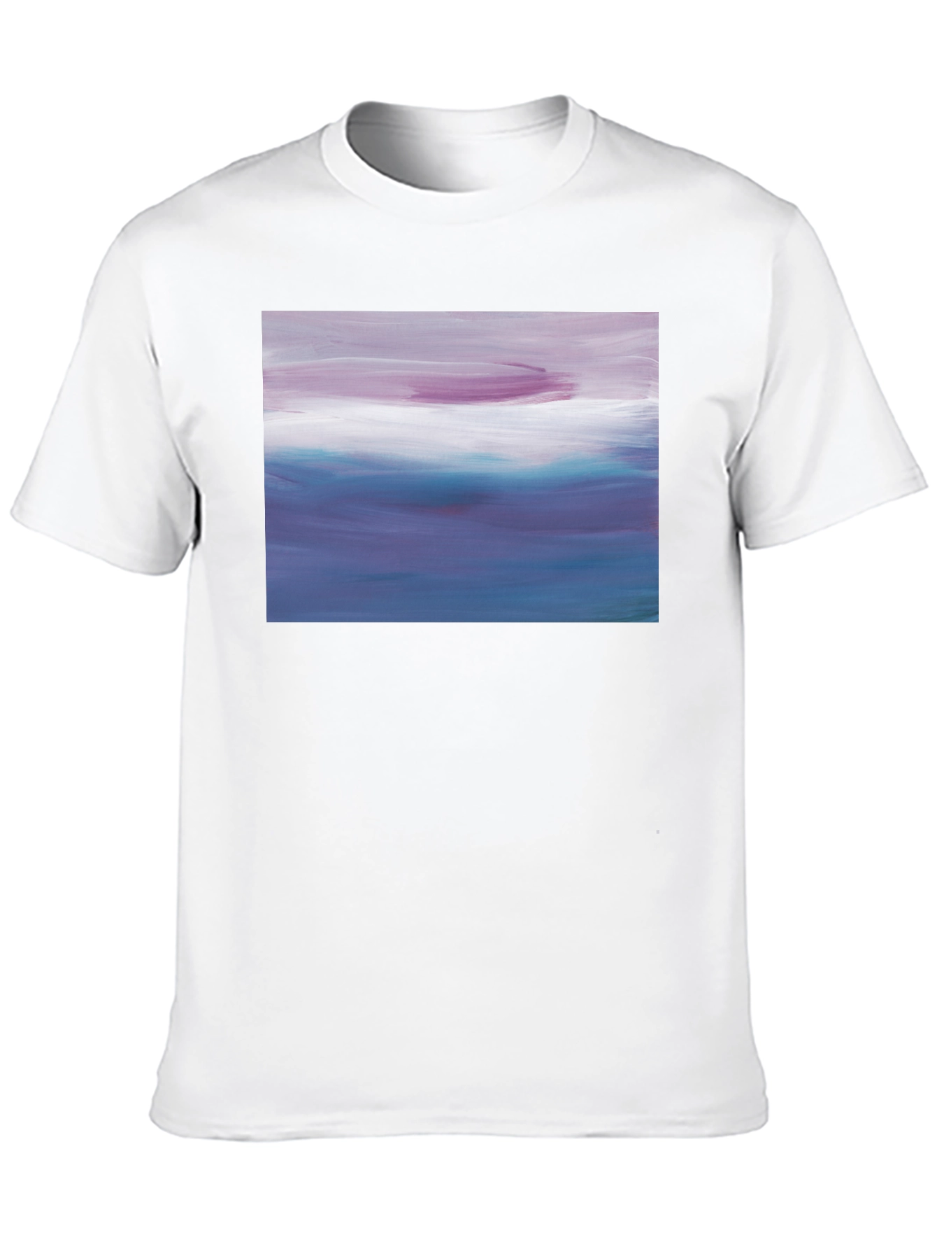 Abstract Seascape Graphic Black T-Shirt