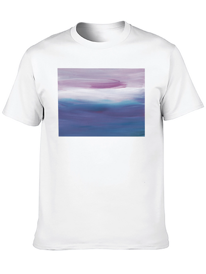Abstract Seascape Graphic Black T-Shirt