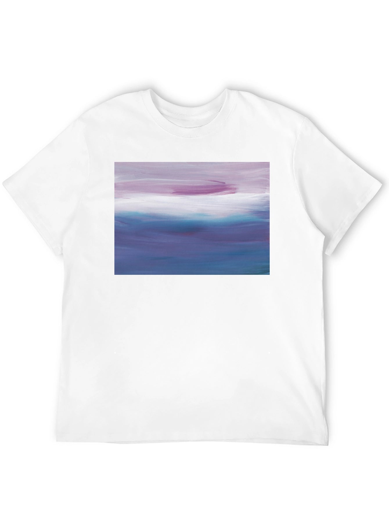Abstract Seascape Graphic Black T-Shirt