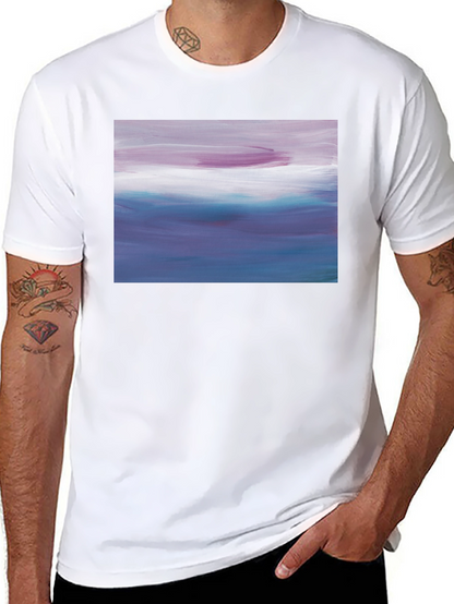 Abstract Seascape Graphic Black T-Shirt