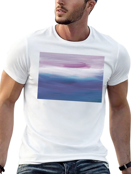 Abstract Seascape Graphic Black T-Shirt