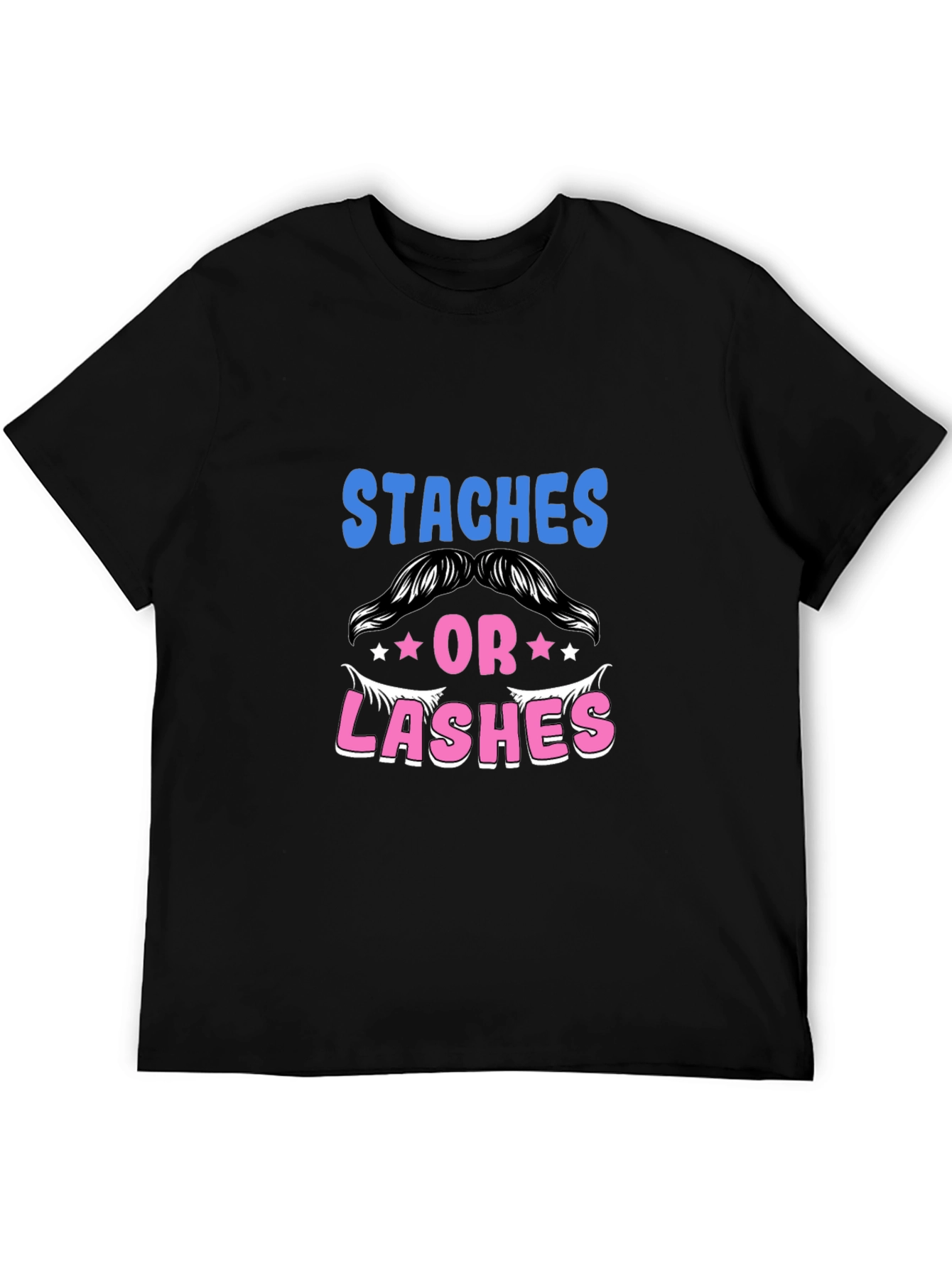 Staches or Lashes Gender Reveal T-Shirt
