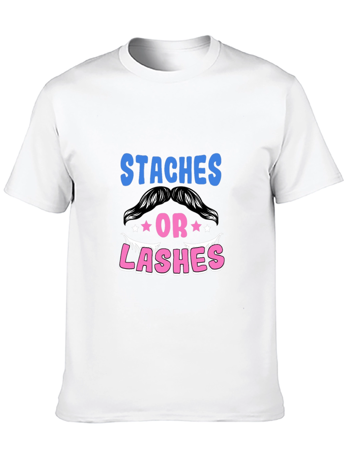 Staches or Lashes Gender Reveal T-Shirt