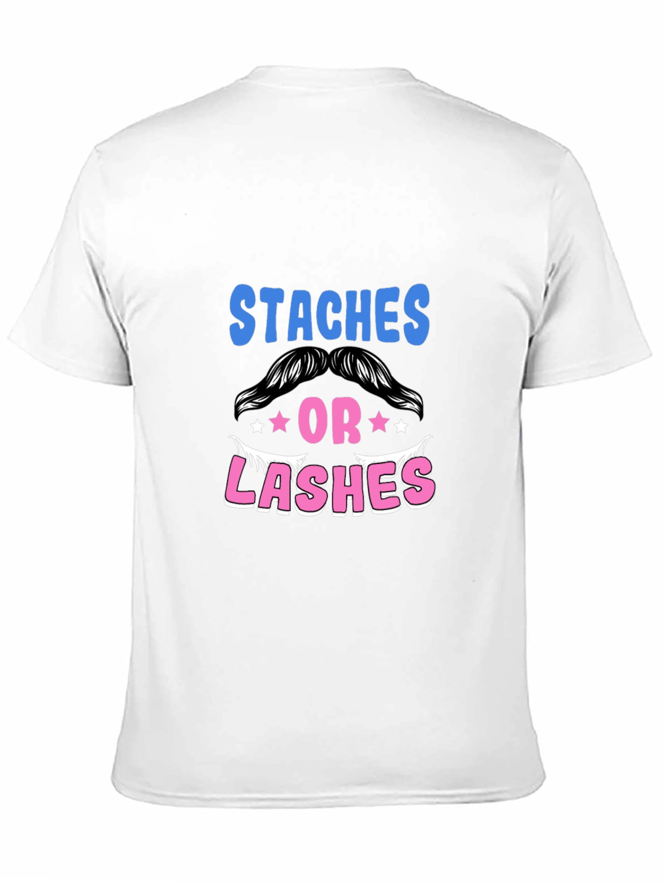 Staches or Lashes Gender Reveal T-Shirt