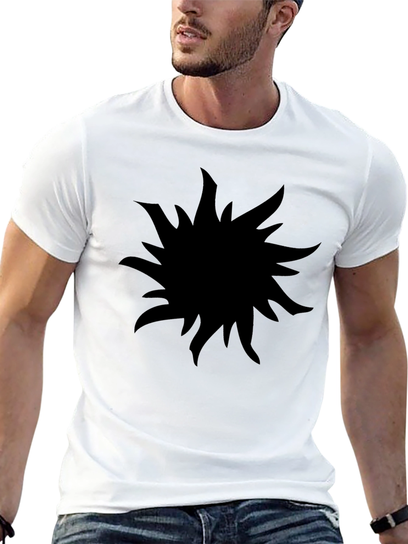 Abstract Graphic Black T-Shirt