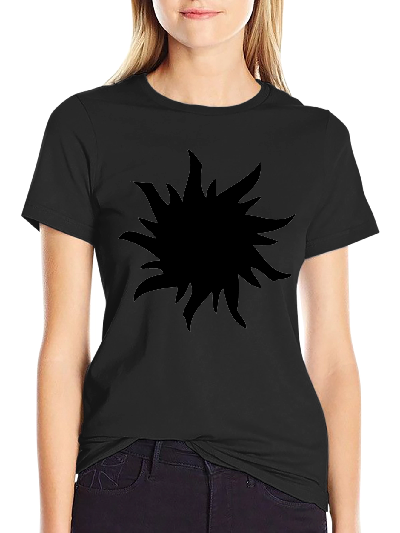Abstract Graphic Black T-Shirt