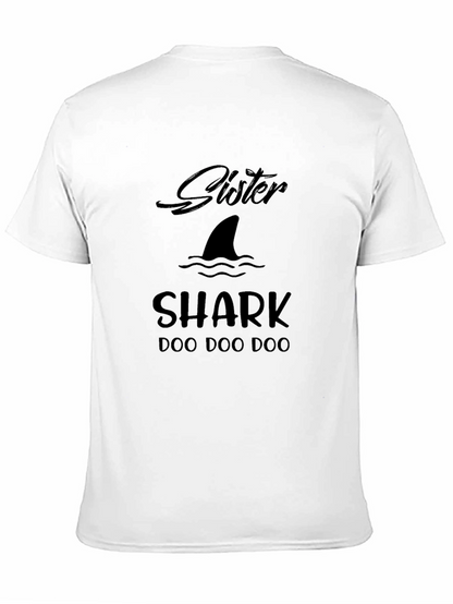 Sister Shark Doo Doo Doo Funny Graphic Tee