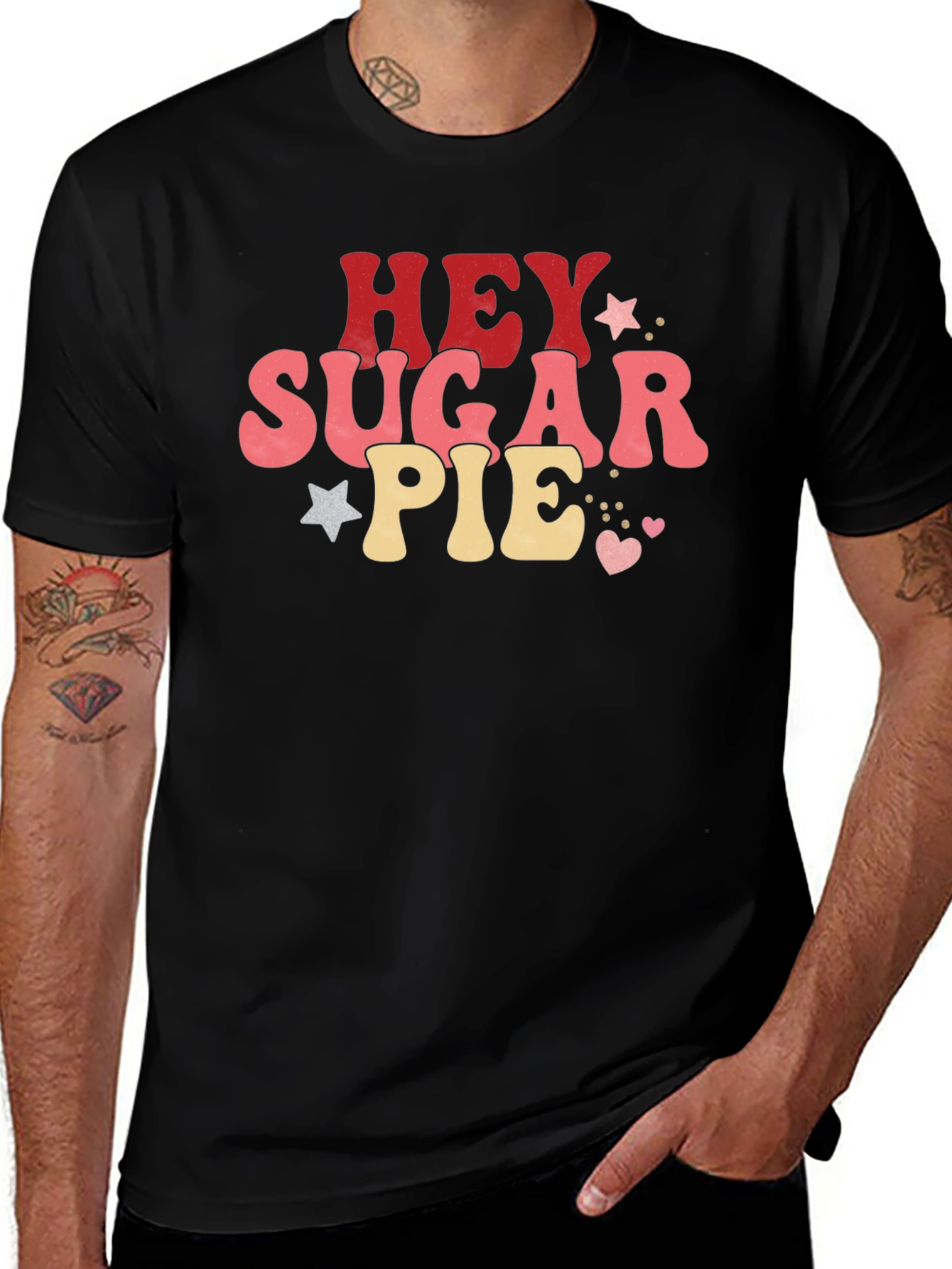 Hey Sugar Pie Black Graphic Tee
