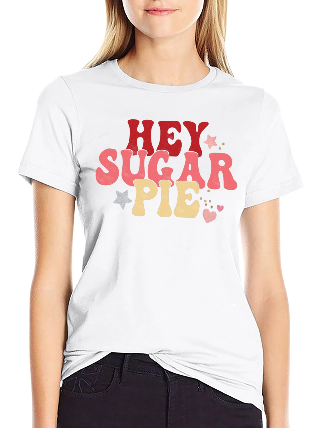 Hey Sugar Pie Black Graphic Tee