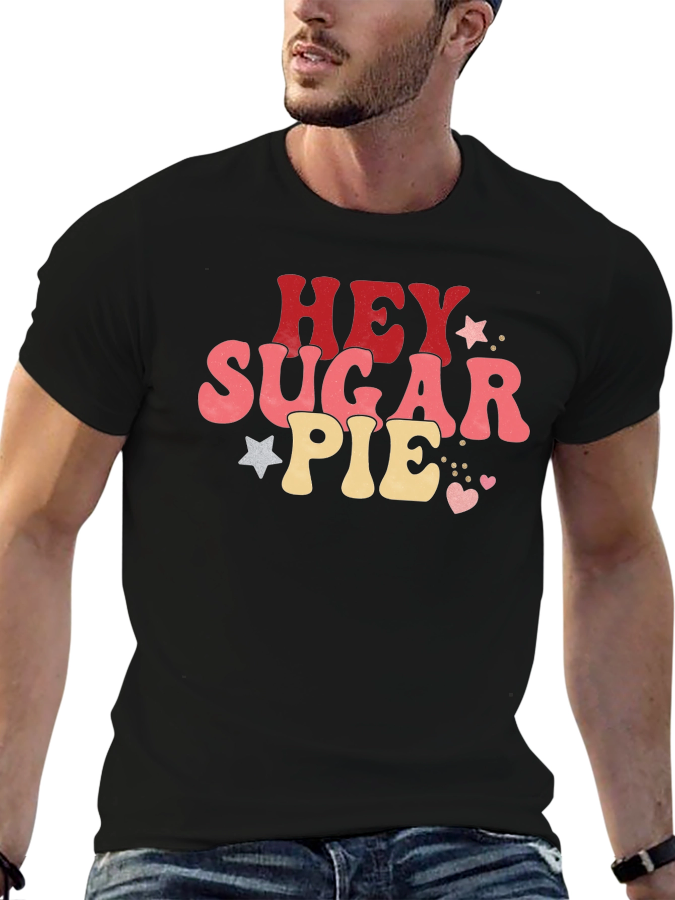 Hey Sugar Pie Black Graphic Tee